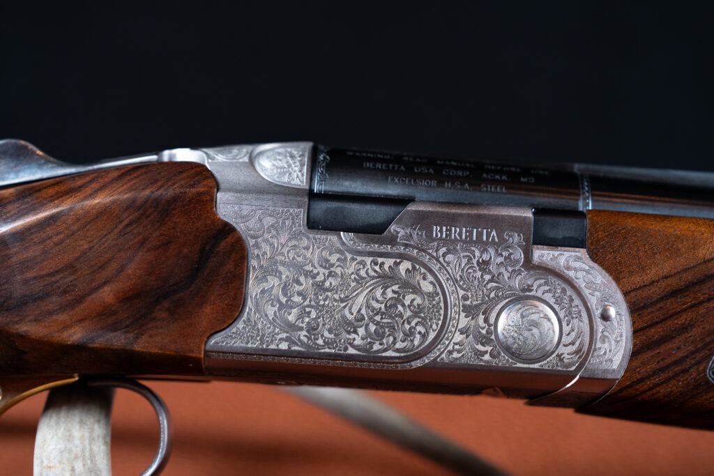 Beretta Silver Pigeon V engraving close up